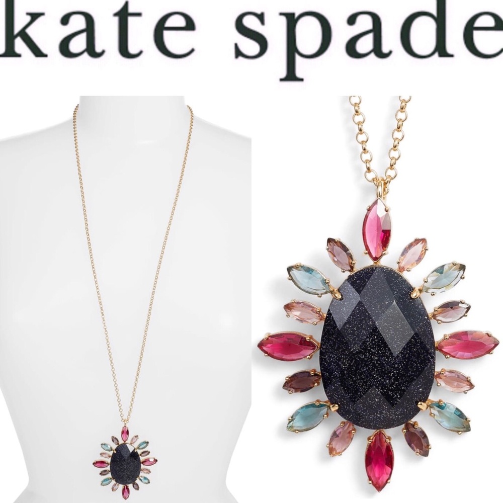 Kate Spade Night Sky Pendant Necklace Purple Multi
